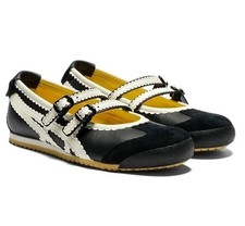 Onitsuka Tiger MEXICO 66 TGRS Mary Janes Black and Cream with Box US 6 /23.5cm