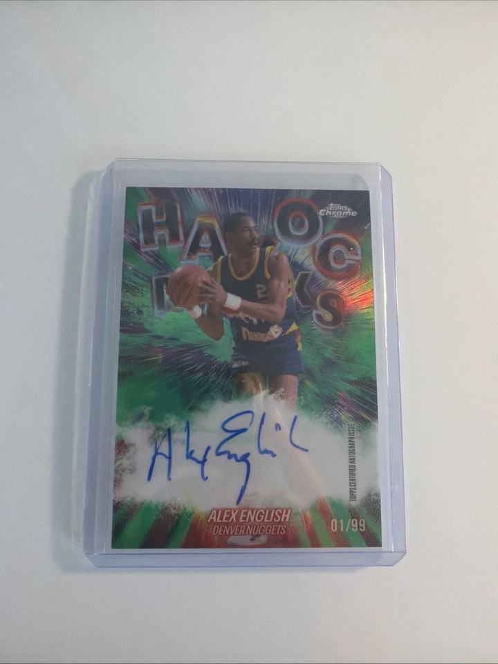 2025-26 Topps - Havoc Marks Alex English #HM-AE Green Rainbow /99 (AU) - Image 1 of 1