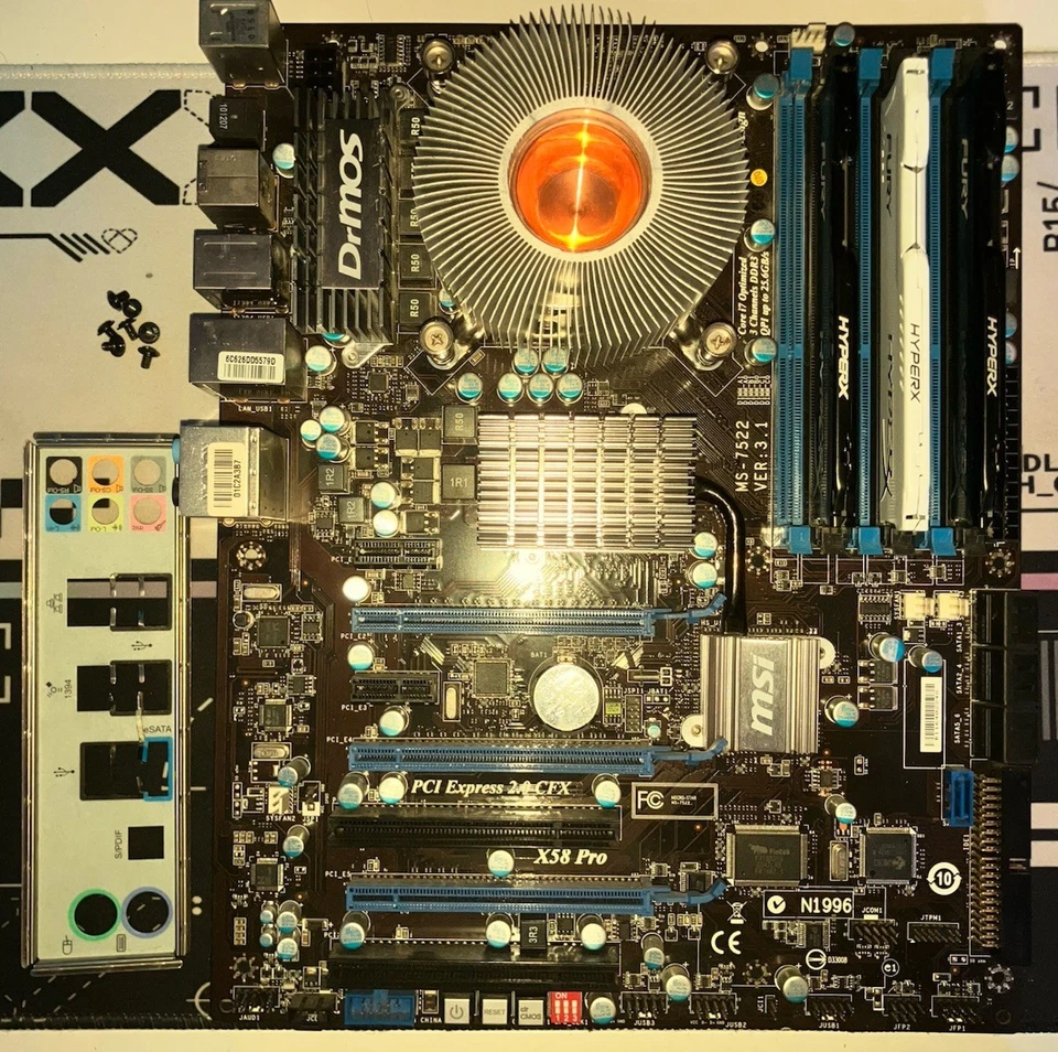 MSI X58 pro-e + Intel 12 Core Xeon CPU X5690 + 24GB RAM - Bild 2 von 3