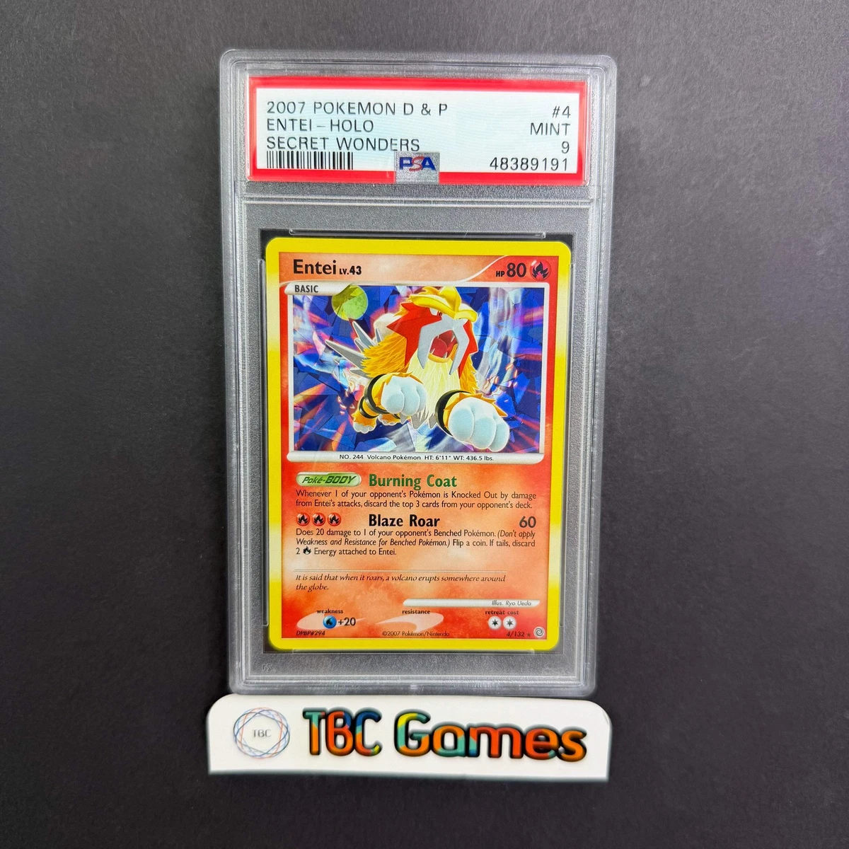 Entei Pokémon TCG Professional Sports Authenticator (PSA