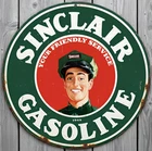 Sinclair Gasoline 12" Diameter Vintage Novelty Metal Sign Made In USA