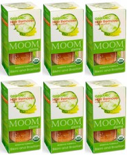 6 X MOOM Women Organic Sugar Body  Bikini Waxing Kit W/Cucumber  Green Tea