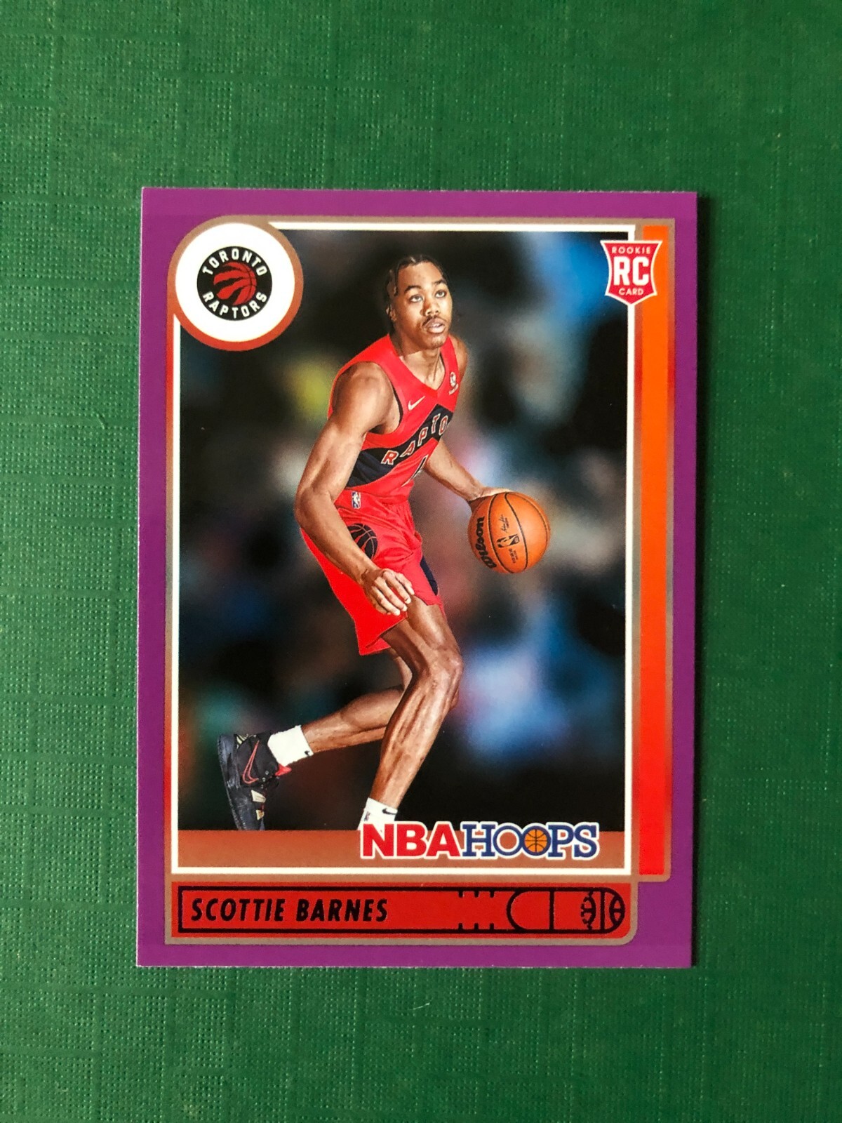 2021-22 NBA Hoops Purple Parallel Scottie Barnes Rookie RC #227 Toronto Raptors
