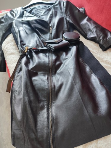 Leder Kleid In schwarz ,Größe M Transmission - Bild 6 von 8