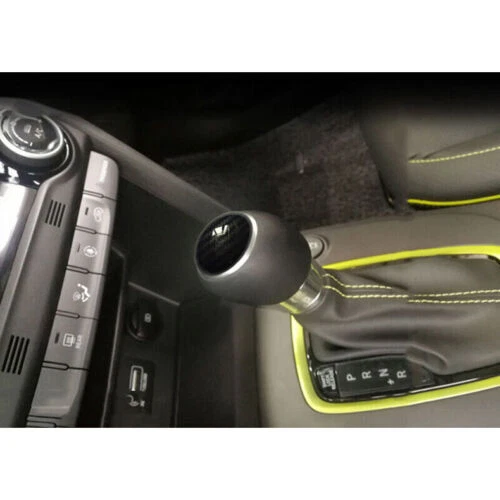 Cubierta de perilla de cambio de marchas para consola de fibra de carbono para Hyundai Kona 2018-2022 Foto 4 de 4