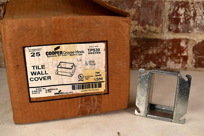 25 Cooper Crouse-Hinds 4'' Square, Raised 2'' Outlet Box Surface Covers (TP530)