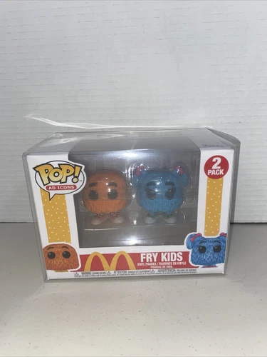 Funko Pop Ad Icons McDonald's Fry Kids Orange and Blue 2PK W/ Eco Tek Protector