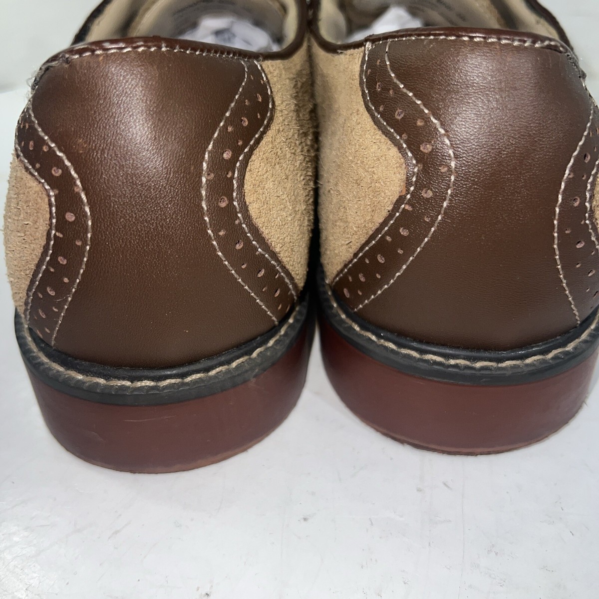 G.H. Bass & Co. taupe and brown oxfords 81HcwR0ZUqL._AC_UY900_.jpg main image 3