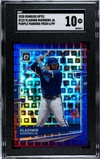 2020 Donruss Optic #123 Vladimir Guerrero Jr PURPLE PANDORA PRIZM /99 SGC 10 GEM