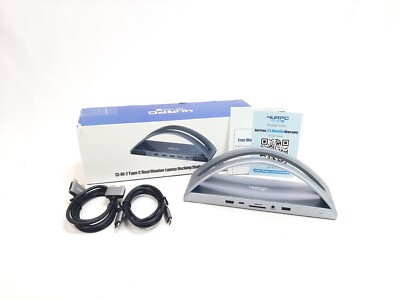 13 in 2 Type C Dual Monitor Laptop Docking Station for MacBook Pro Air (NonM1) 