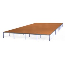 Lagerbühne / Unterkante 2.100 mm / Traglast 250 kg/qm / grau / Größe wählbar