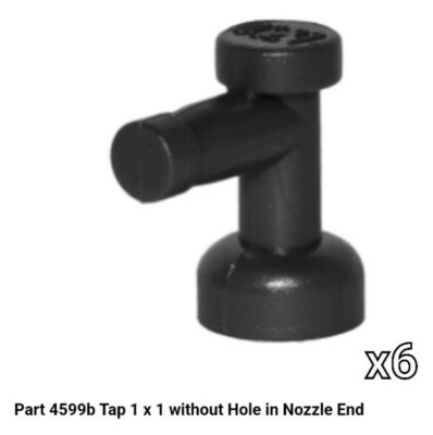 NEW 4599b LEGO Parts Tap 1x1 without Hole in End Faucet BLACK (Lot