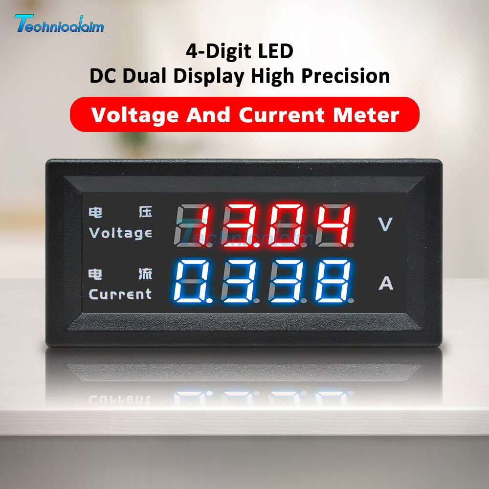 Taituoti Dc 0-100V 10A Voltmeter Ammeter Dual Digital Volt For Amp Meter Gauge 3 Bit A