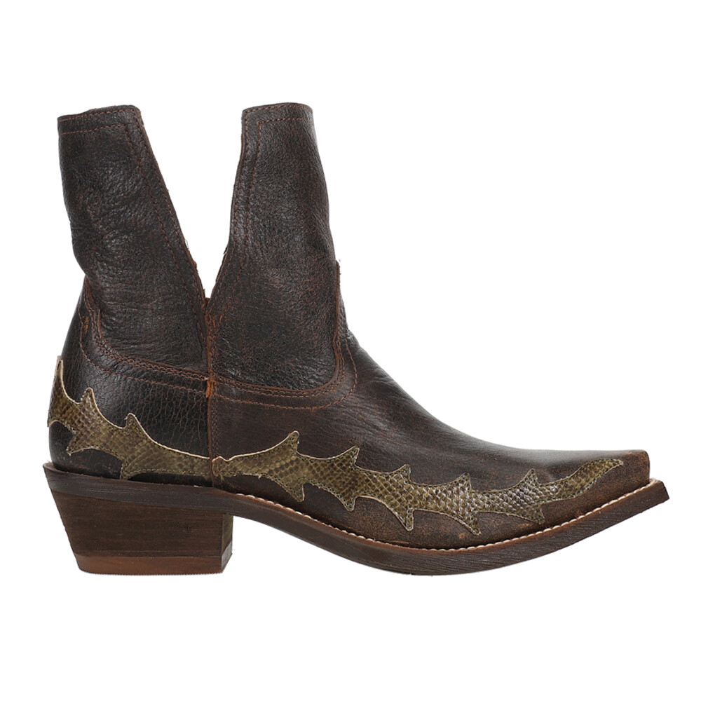 Nocona Boots Sitrine Brown Ковбойские ботинки со змеиным принтом и принтом Womens Brown Ca