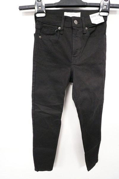 Topshop Damen Jeans Jamie High Waist Ankle Schwarz Gr.24/28 Neu-image