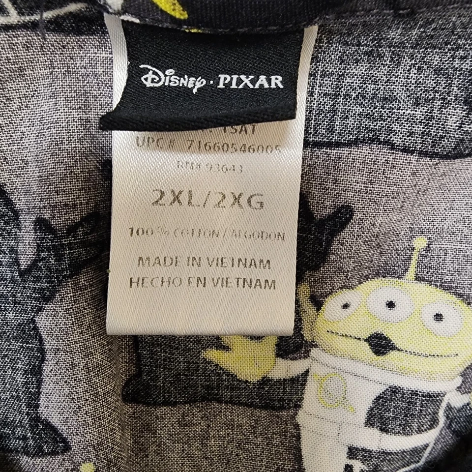 Blusa Médica Disney Pixar The Aliens Toy Story Talla 2x Negra/Gris/Verde Foto 4 de 4