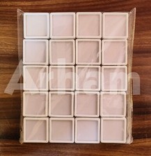 4 x 4 Cm White Gem Display plastic box Storage for Gems  Diamonds 20 Pc