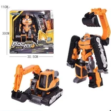 Tobot V Rocky Athlon Vehicle Transforming Robot Excavator Action Figure Toy