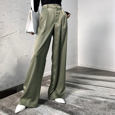 Spring Womens Silk Blend High Waist 