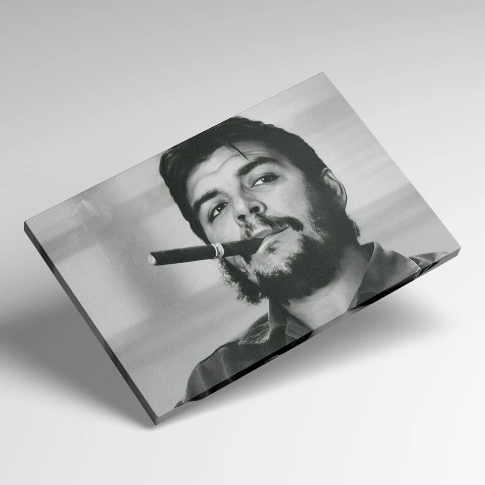 Ernesto Che Guevara Smoking a Cigar Cuban Revolution Canvas Wrap Print  - Image 3 of 4