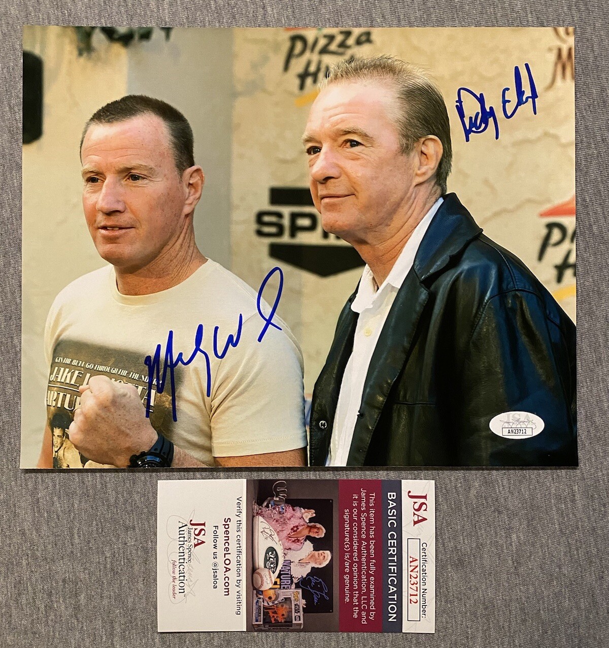 Micky Ward Autographed Signed THE FIGHTER- & DICKY EKLUND 8x10 PORTRAIT PHOTO JSA AN23712 