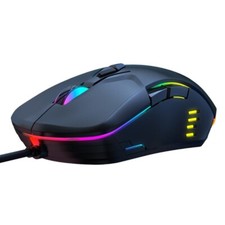 USB Wired Optical Mouse Adjustable 6400dpi Rgb Ergonomic Design Laptop Computer