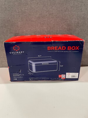 Large Silver Bread For Kitchen Countertop Bread Storage Container Powdercoat