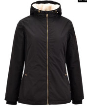 Gelert Women's Black Parka Coat Highland Soft Fleece Lined Jacket