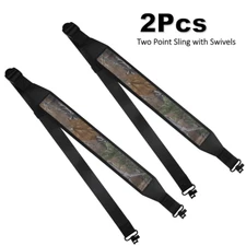 2x Two Point Camouflage Rifle Gun Sling With Swivels Non-slip Shoulder Pad Strap