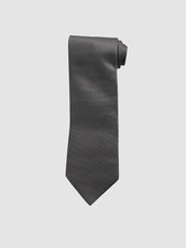 Tom Ford Italy Men Silver Solid Self-Tie Formal Silk Neck Tie Size 60 x 3.75