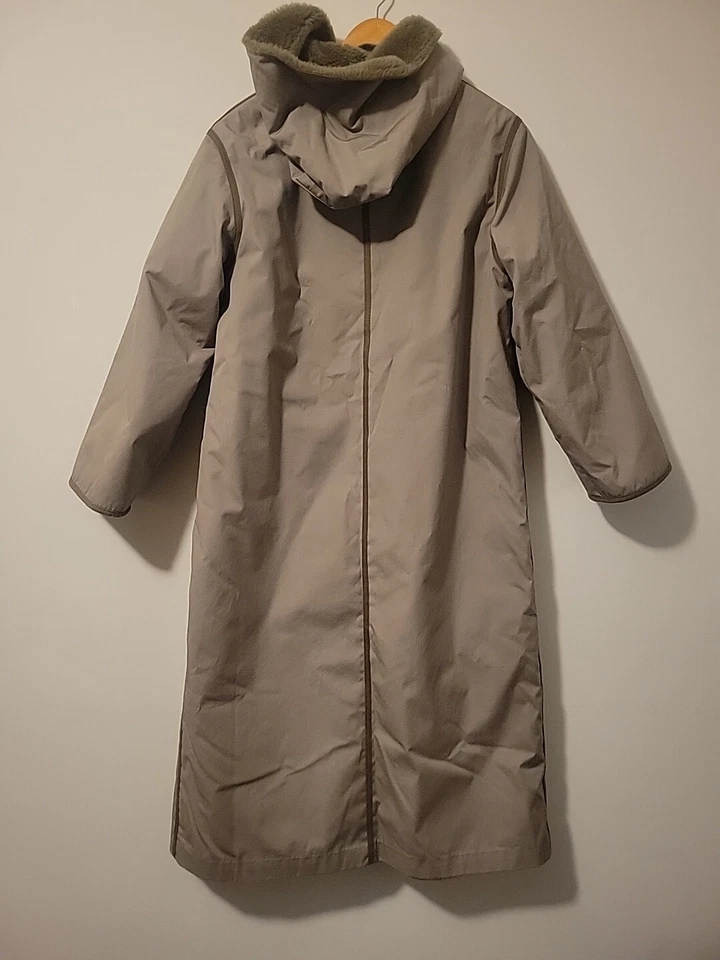 Vintage Orvis Women's Size 12 Sherpa  Lined Trench Coat Made In USA Union Shop - Image 4 of 4