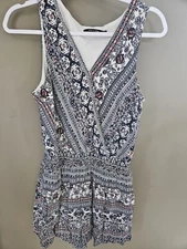  Doe and Rae Sleeveless Romper SZ L Multicolor