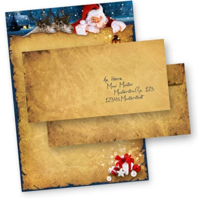 TATMOTIVE Weihnachtsbriefpapier Set NORDPOL EXPRESS 25 Sets o.F. Weihnachten