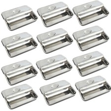 50 PIECES MEDICAL TATTOO STAINLESS INSTRUMENT STERILIZATION TRAY CASE 8"x4"x2"