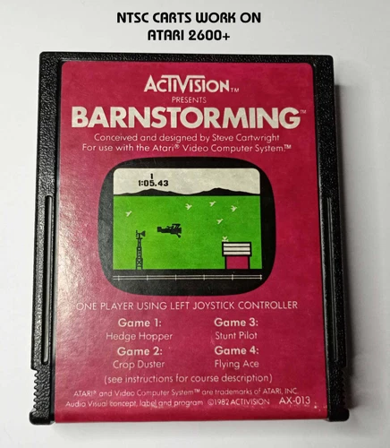 BARNSTORMING ATARI 2600/7800/2600+ ACTIVISION AX-013 Cart only / working NTSC