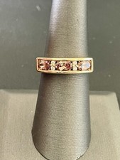 14K Yellow Gold Madeira Citrine and Diamond Ring L29 