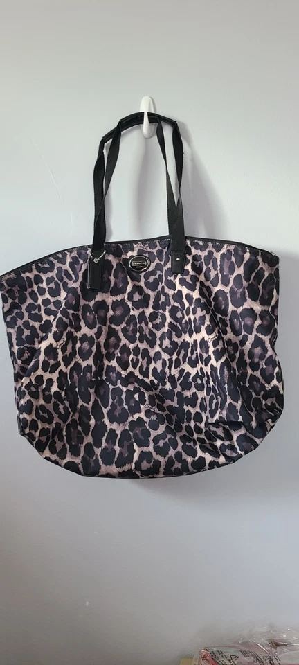 Coach Leopard Print Tote/Weekender Bag