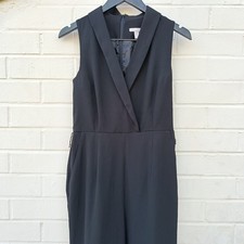 H M Jumpsuit Size 8 Black Sleeveless V-Neck