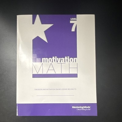 Mentoring Minds Motivation Math Level 7 Workbook Mathematics Middle School 2016