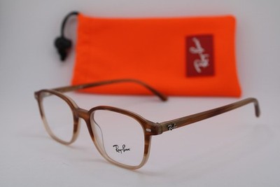 NEW RAY-BAN RB 5393 LEONARD 8108 BROWN HORN FADE AUTHENTIC EYEGLASSES 49-17
