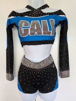 Cheer Athletics Cali All Star Cheer Uniform Crystals Rebel Allstars Adult XS