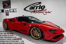 2021 Ferrari Sf 90 Stradale Rosso Corsa paint, Azzurro Santorini interior,