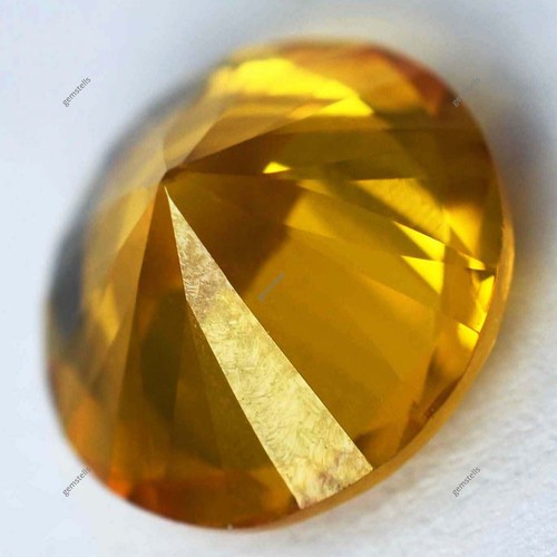 Yellow Ceylon 7 Ct Natural Round CERTIFIED Sapphire Men?s Rings Loose Gemstone - Picture 5 of 6