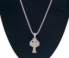 Keith Jack Sterling Silver & 18K Gold Accent Celtic Cross Pendant Necklace 18”