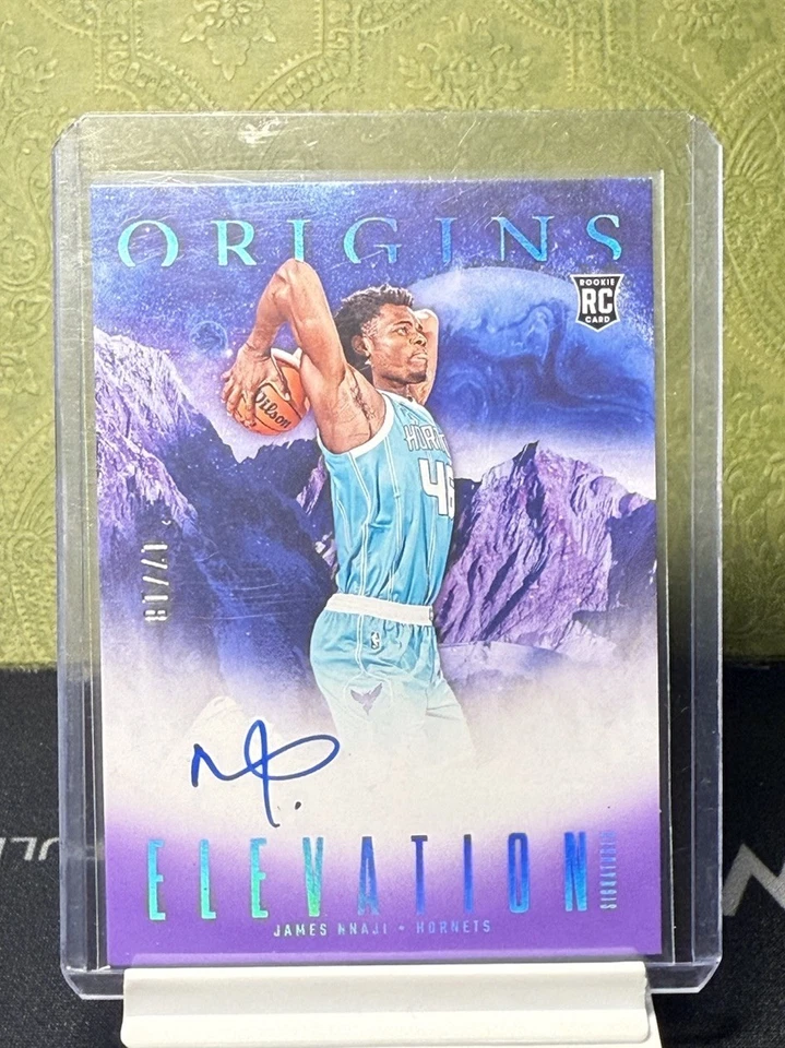 2023-24 Panini Origins James Nnaji RC Elevations FOTL Purple Auto /18 On Card - Image 2 of 4