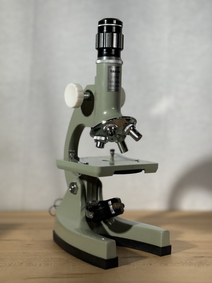 ジュエリーボックス　顕微鏡　アンティーク Vintage Tasco Deluxe Microscope In Wooden Box with Accessories
