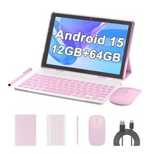10 Inch Android 15 2 in 1 with Keyboard 12GB RAM 64GB ROM Supports 1TB Expans...