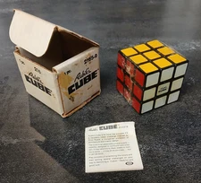 Vintage Rubik's Cube 1980 Ideal Toy with Original Box & Instructions #2165-9