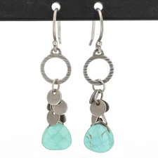 Retired Silpada Sterling Silver FRESH GLOW Howlite Dangle Earrings W2365