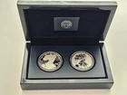 2012-S AMERICAN SILVER EAGLE PROOF DOLLAR 2-COIN SET IN OGP WITH COA